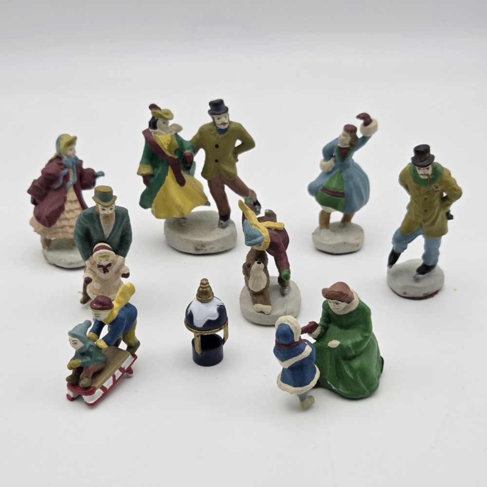 Mr. Christmas Holiday Skaters 1890 Replacement Parts  9 Total Pieces